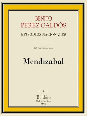 cover image of Mendizábal (Episodios Nacionales, 3ª Serie- II novela)